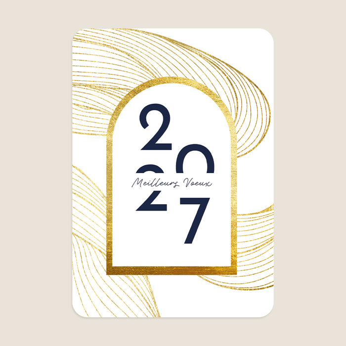 Cartes de Voeux Mairie Arche et Lignes Organiques