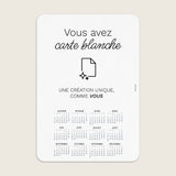 Création Libre - Carte Calendrier Magnétique