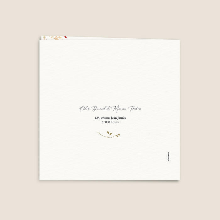 Faire-part mariage Couronnes de fleurs d'été