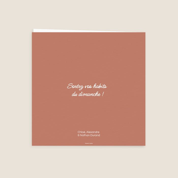 Faire-part baptême garçon Habits Du Dimanche