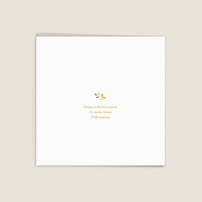 Carte invitation anniversaire mariage Noces d'or et grande photo