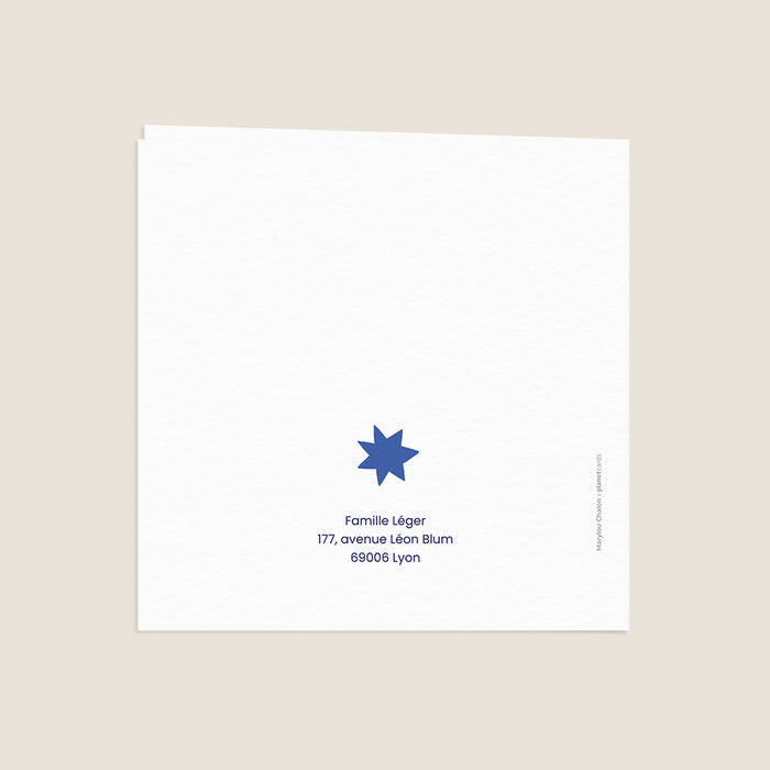 Faire-part naissance printemps-été Petit Lapin Bleu
