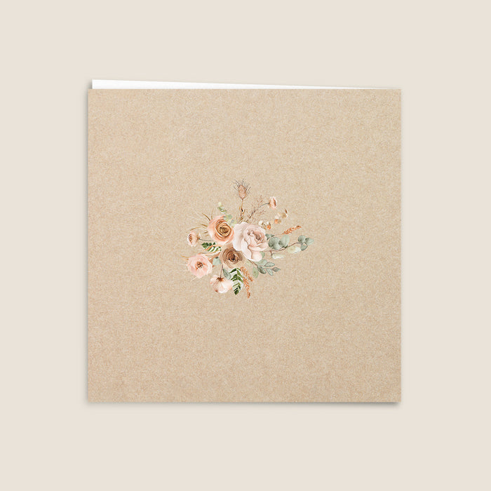 Faire-part mariage Pampas et Fleurs Séchées Champêtres