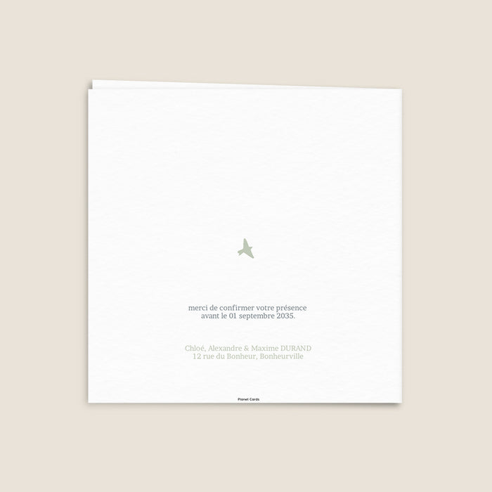 Faire-part personnalisé Église Et Douces Colombes