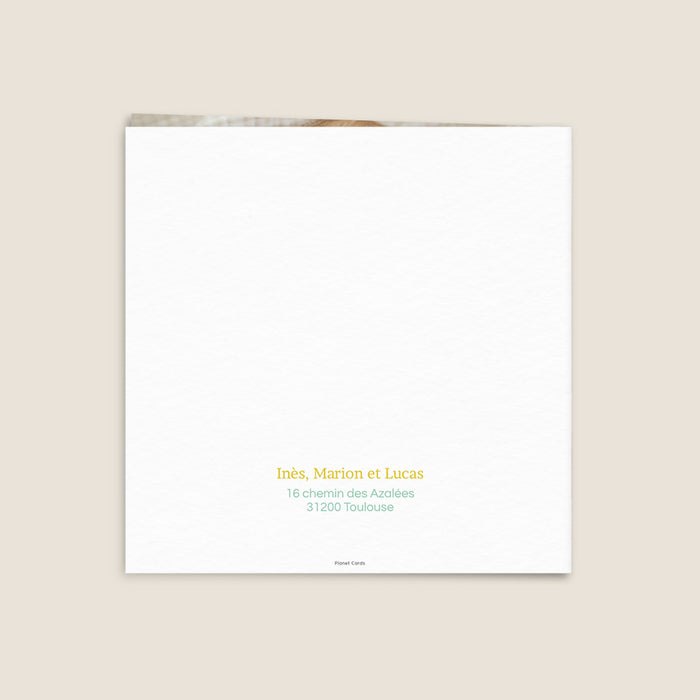 Faire-part naissance printemps-été Fleurs en Aquarelle