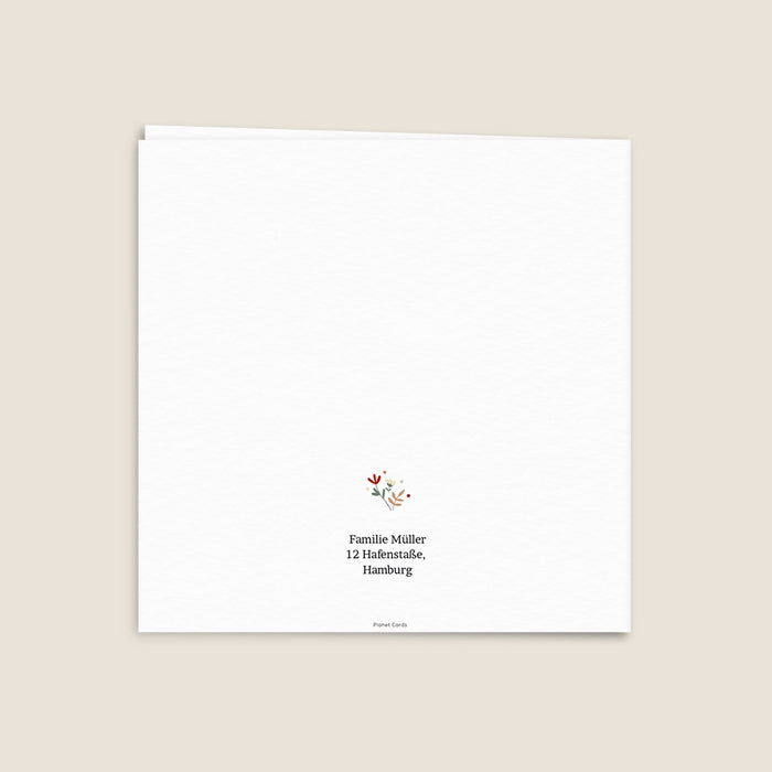 Kommunion Einladungskarten Taube & Liberty-Blütenkranz