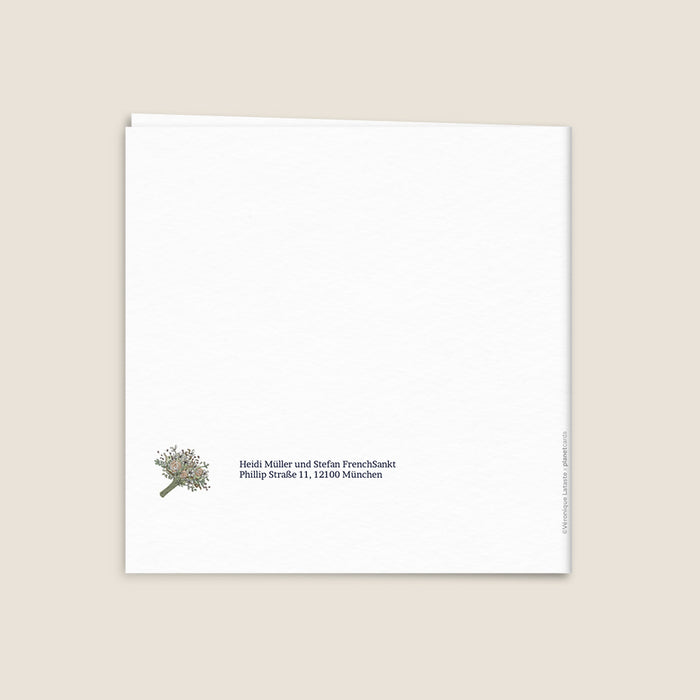 Romantische Hochzeitseinladung Ein Paar im Paradies