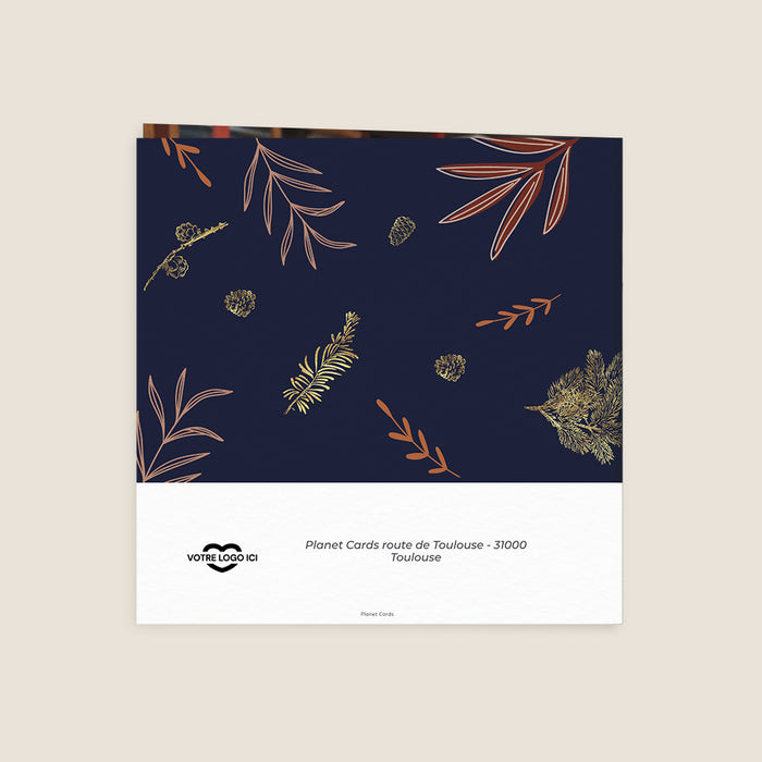 Cartes de Voeux Mairie Imprimé de Fleurs
