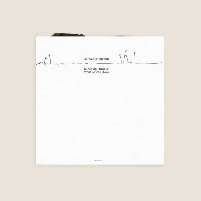 Faire-part mariage romantique Illustration papa et maman