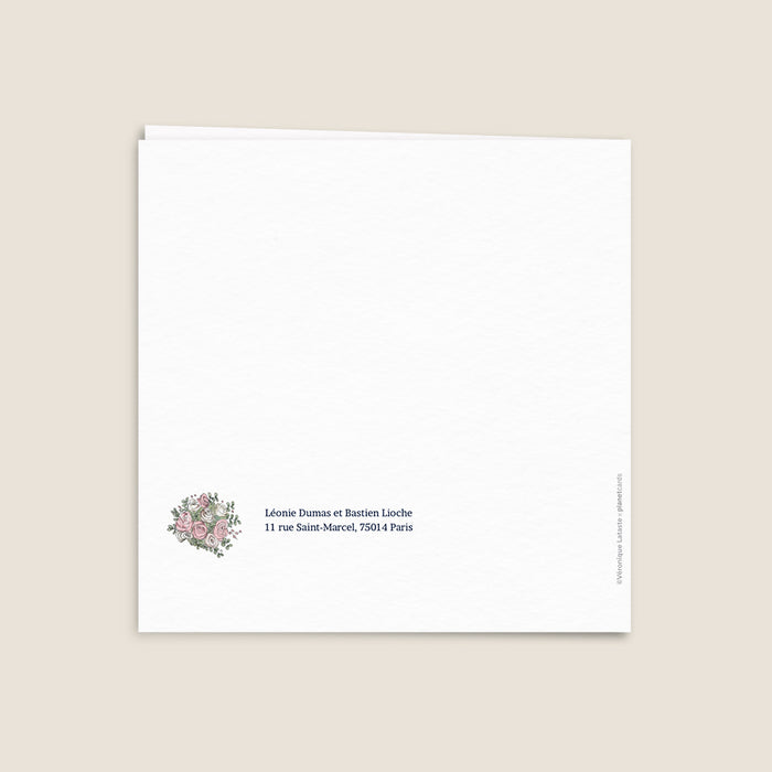 Faire-part mariage romantique Jour de Cérémonie