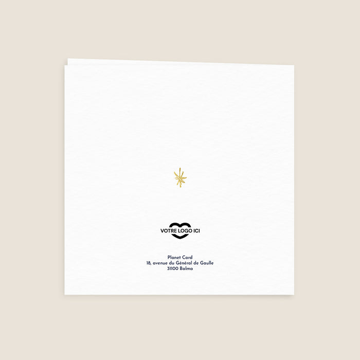 Cartes de Voeux Mairie Sapin stylisé & détails doré