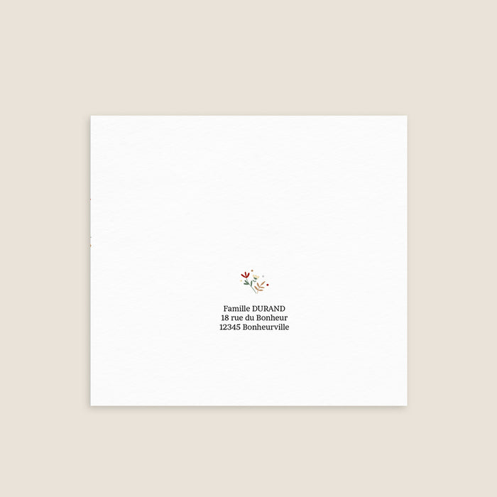 Faire-part naissance pictogramme Lapin et Cadre Liberty