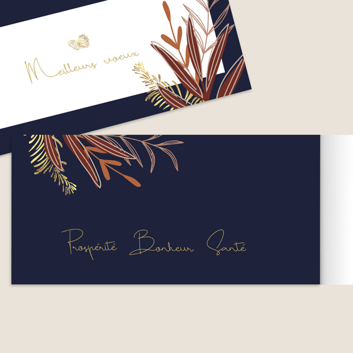 Cartes de Voeux Mairie Nouvelle Année en Fleurs
