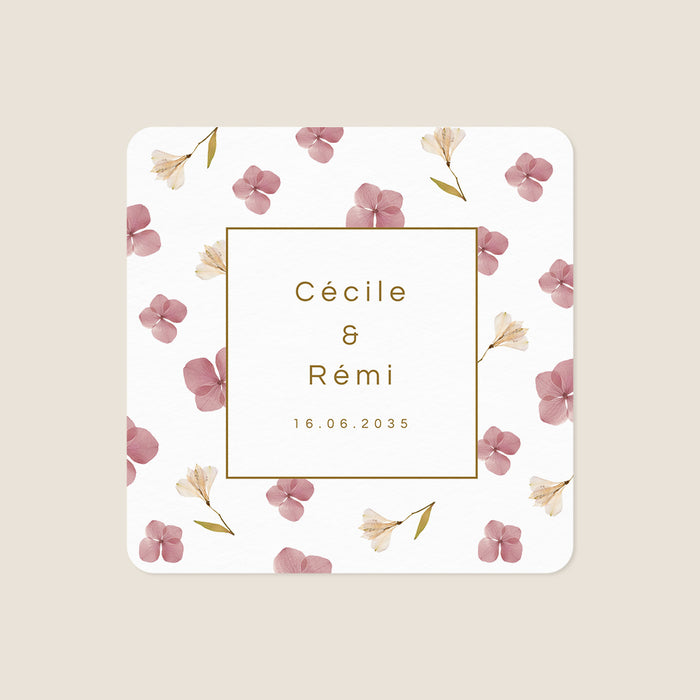 Faire-part mariage romantique Herbier