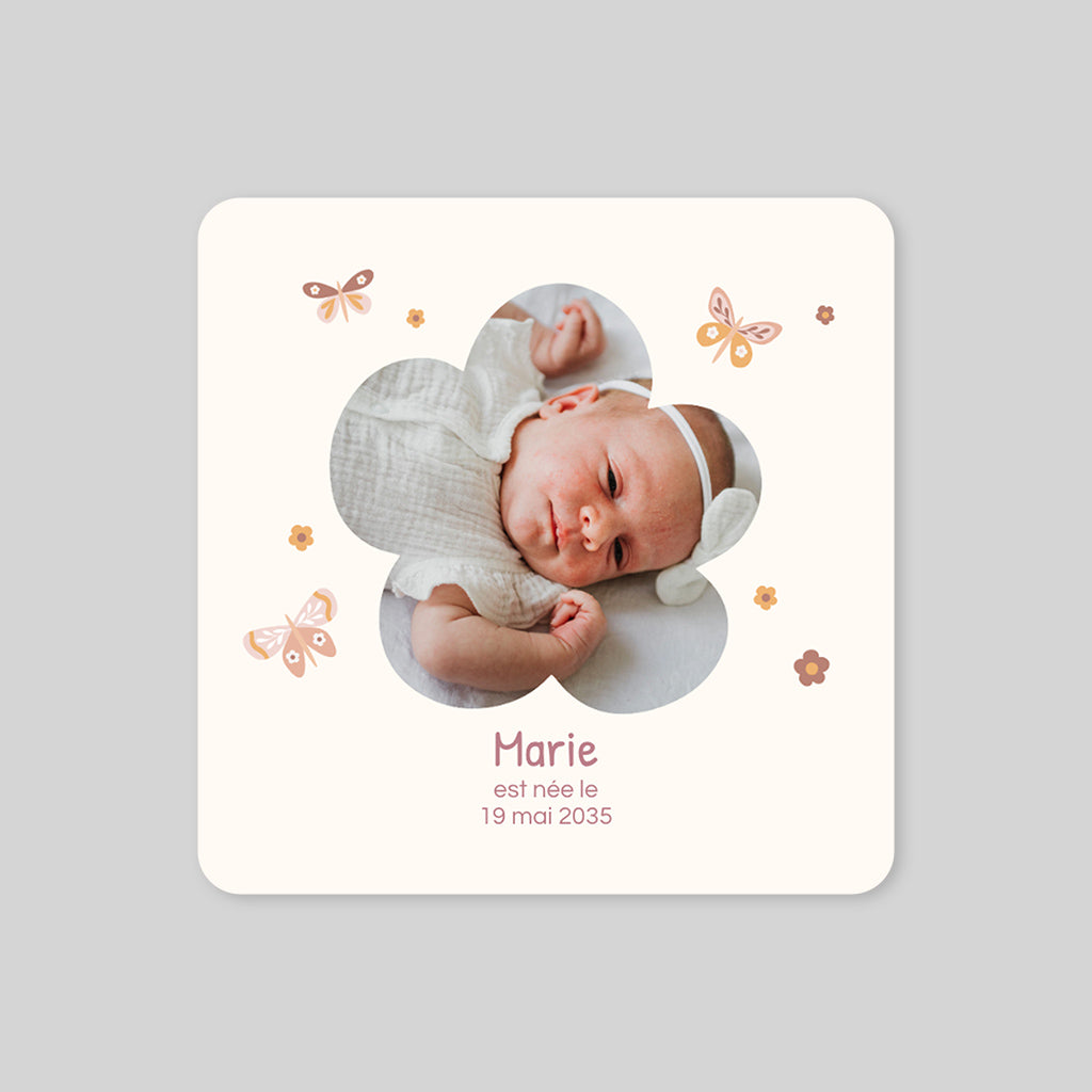 Geburtskarte mit Schmetterling