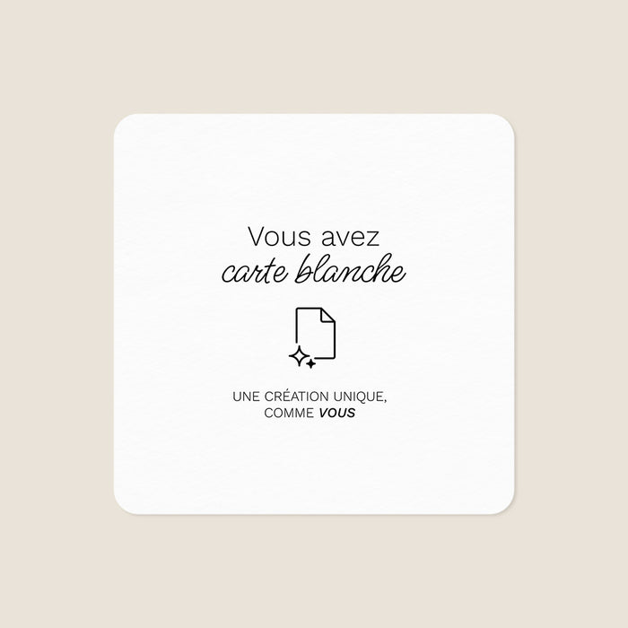 Numéro de table mariage Carré Recto Verso 14 x 14 cm
