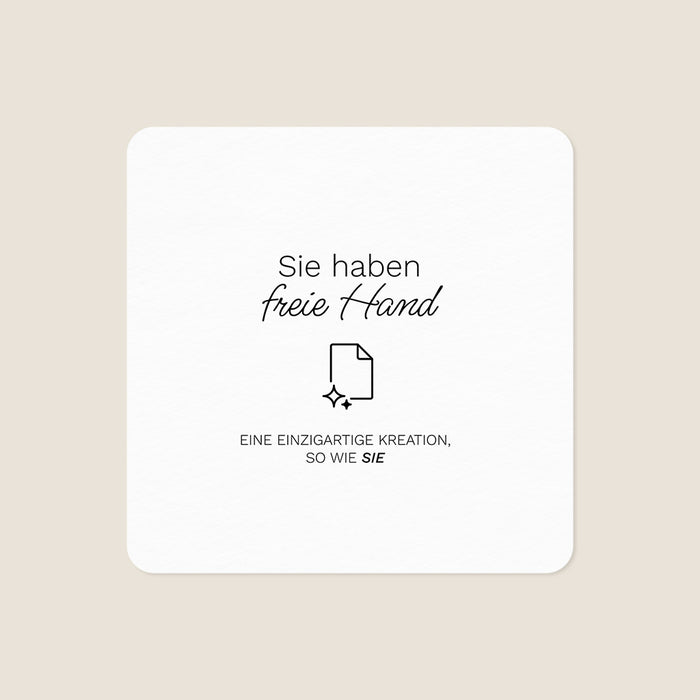 Tischnummern Hochzeit Quadratisch doppelseitig 14 x 14 cm