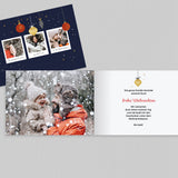 Weihnachtskugeln und Fotos