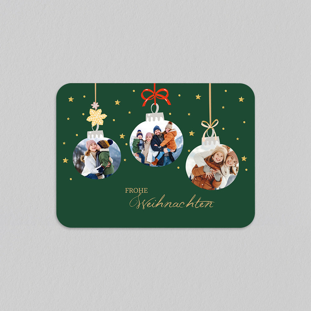 Hängende Weihnachtskugeln