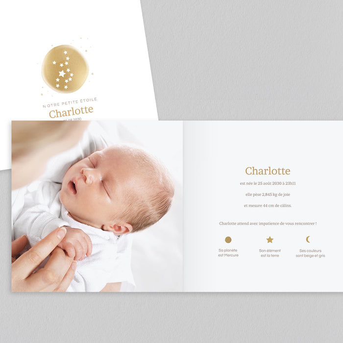 Faire-part naissance Vierge