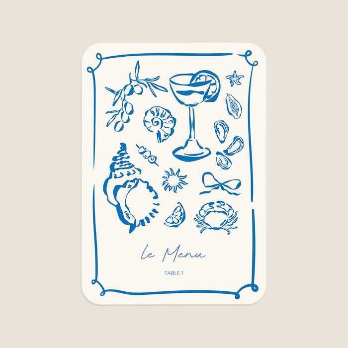Menu de mariage Dolce Vita