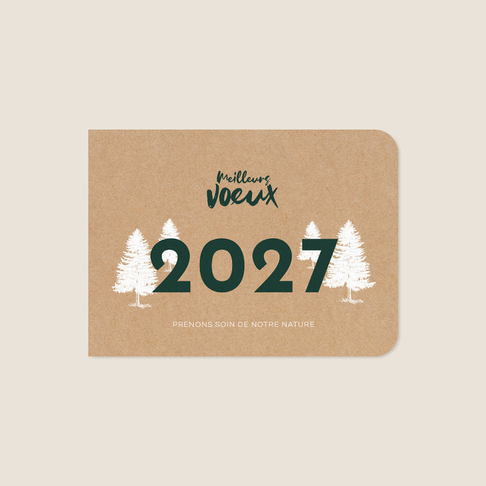Cartes de Voeux Mairie Voeux et sapin de la Forêt