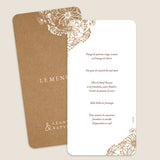 Menu Kraft et Fleurs Blanches