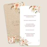 Menu Fleurs Séchées et Pampa Bohème