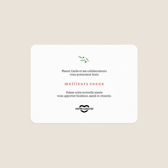Cartes de Voeux Mairie Sapin et Houx