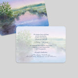 Aquarell-Landschaft mit Fluss