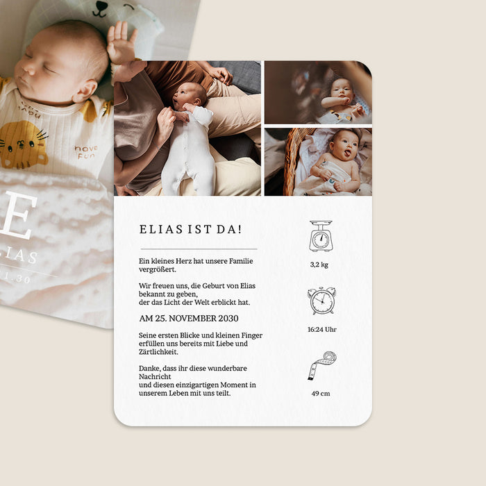 Les iconiques de Planet Cards Minimalistischer Anfangsbuchstabe