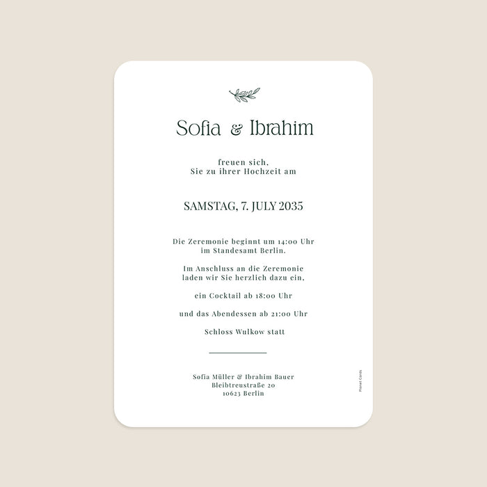 Originelle Hochzeitseinladungen Schicke Streifen