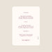 Menu de mariage Bordeaux élégant