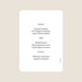 Menu de mariage Jardin anglais
