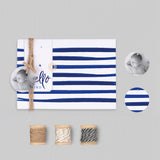 Maritime Aquarellstreifen