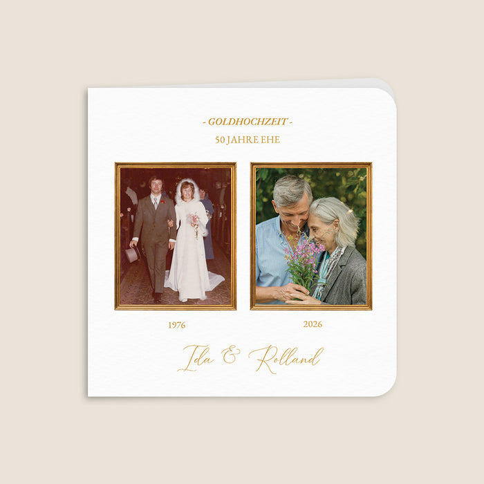 Geburtstagskarten Goldene Hochzeit und Rahmen