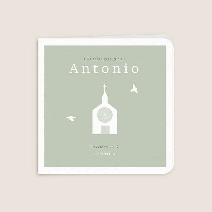 Inviti Comunione Chiesa e dolci colombe