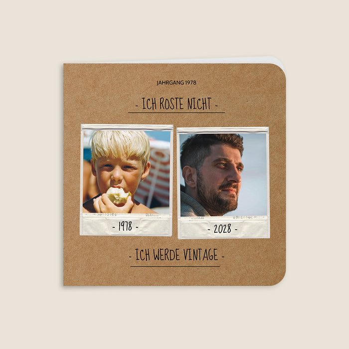 Originelle Einladungskarten Erwachsene Ich bin Vintage.