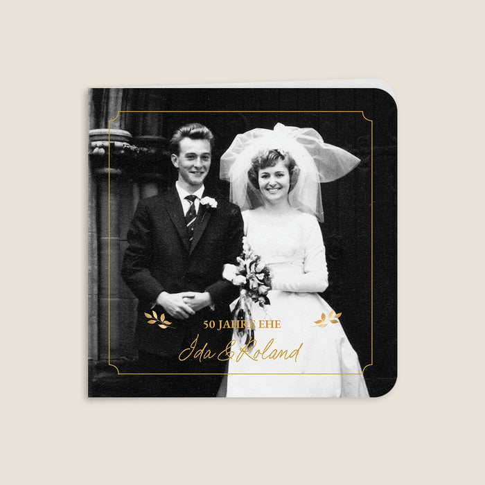 Geburtstagskarten Goldene Hochzeit und großes Foto