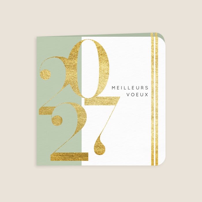 Cartes de Voeux Mairie Année en or