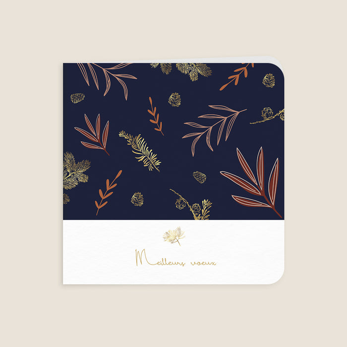 Cartes de Voeux Mairie Imprimé de Fleurs