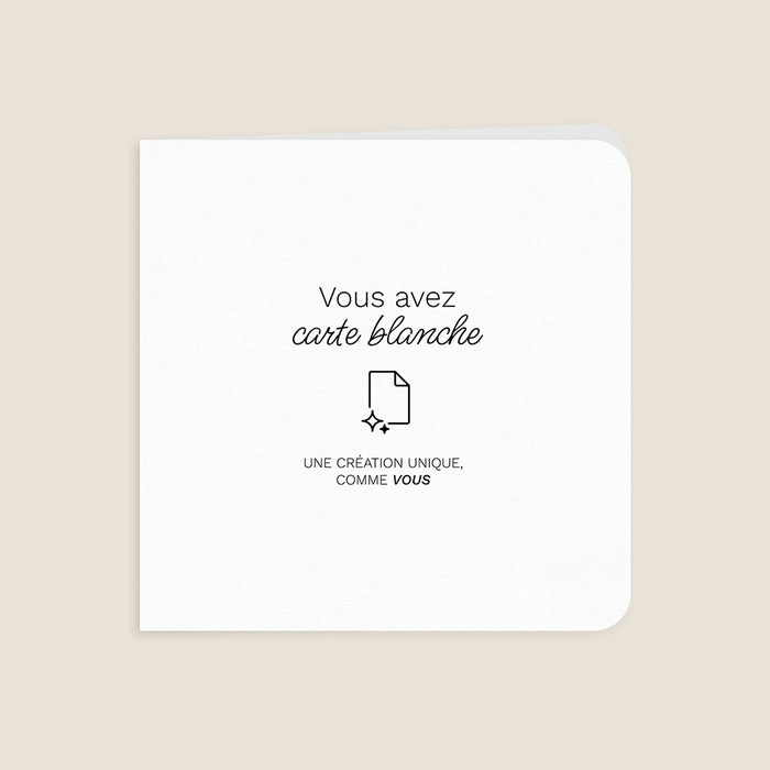 Faire-part naissance Carré Plié 14 x 14 cm