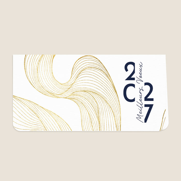 Cartes de Voeux Mairie Calendrier et lignes abstraites