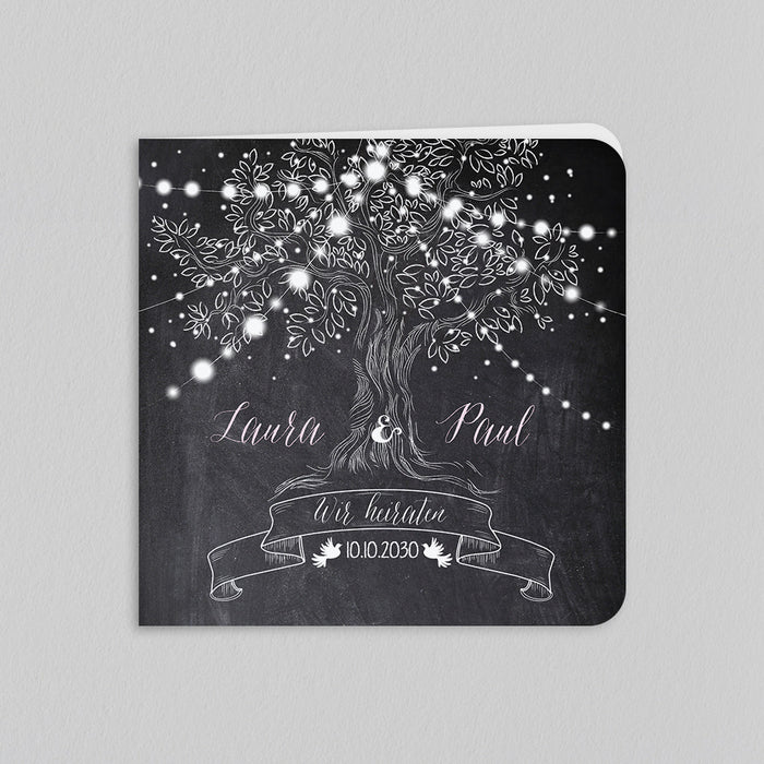 Hochzeitseinladungen Arbre lumineux