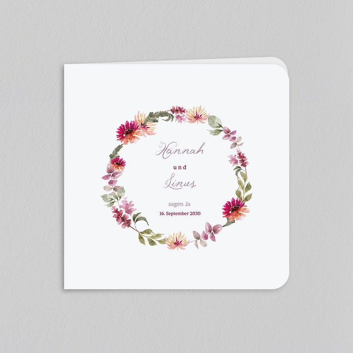Hochzeitseinladungen Feuilles et Fleurs d'Automne