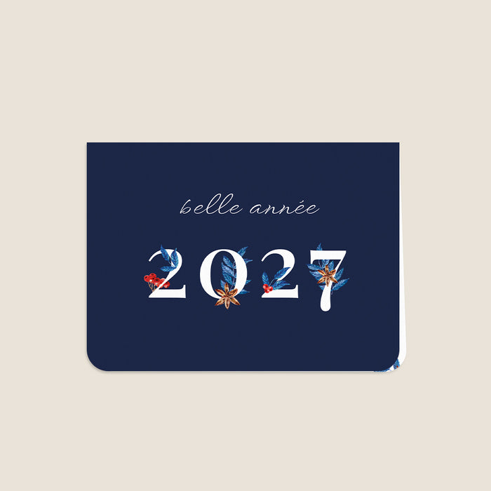 Cartes de Voeux Mairie Végétaux Hivernaux et Calendrier
