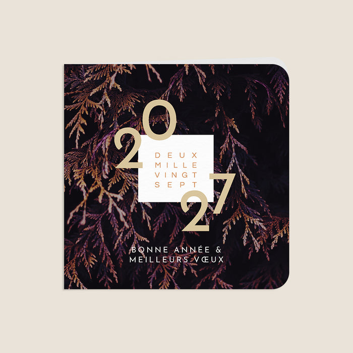 Cartes de Voeux Mairie Sapin bronze