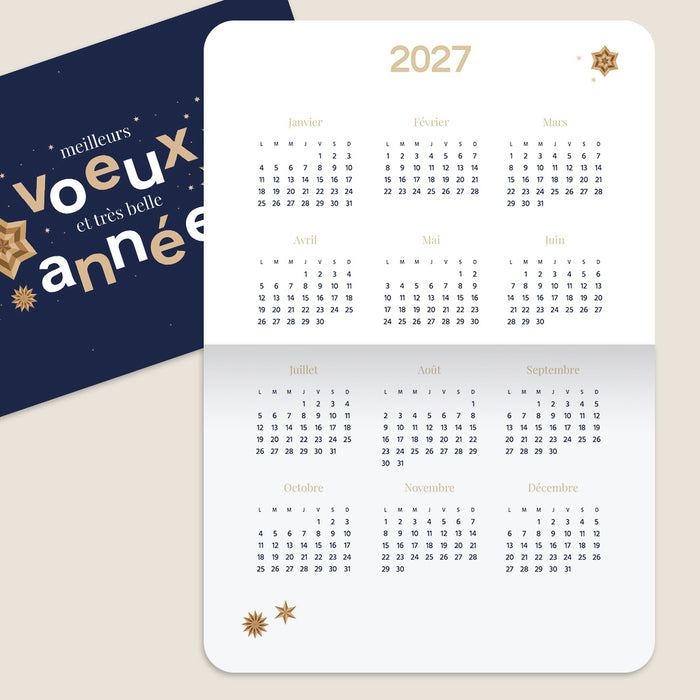 Cartes de Voeux Mairie Voeux Etoilés et Calendrier