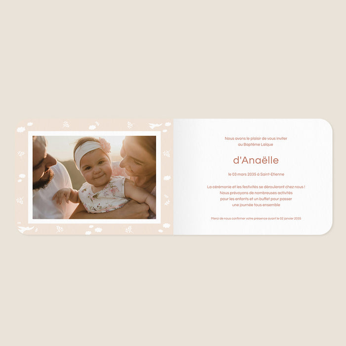 Les iconiques de Planet Cards Couronne Végétale et Colombes Fille