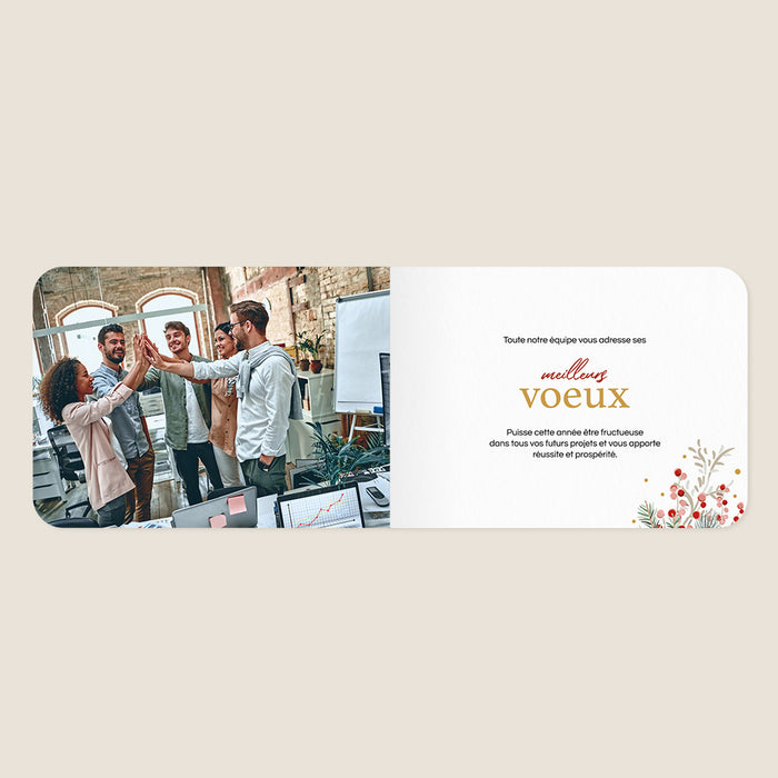 Cartes de Voeux Mairie Voeux végétale